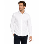 Men's White Button-Down Dress Shirt Size L-Tall