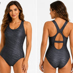 NEW UPF Women's One Piece Swimsuit Black Size S Athletic Bathing Suit FREE Shipp