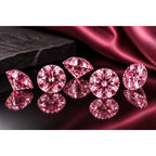 1ct Pink Moissanite Round 6.5mm VVS1 Loose Gemstone GRA Card & Case Certified