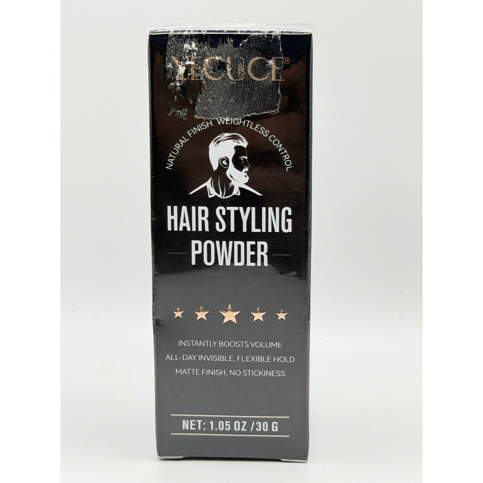 Yecuce Hair Styling Power volume powder in 1.05 oz container, designed to boost hair volume and texture.