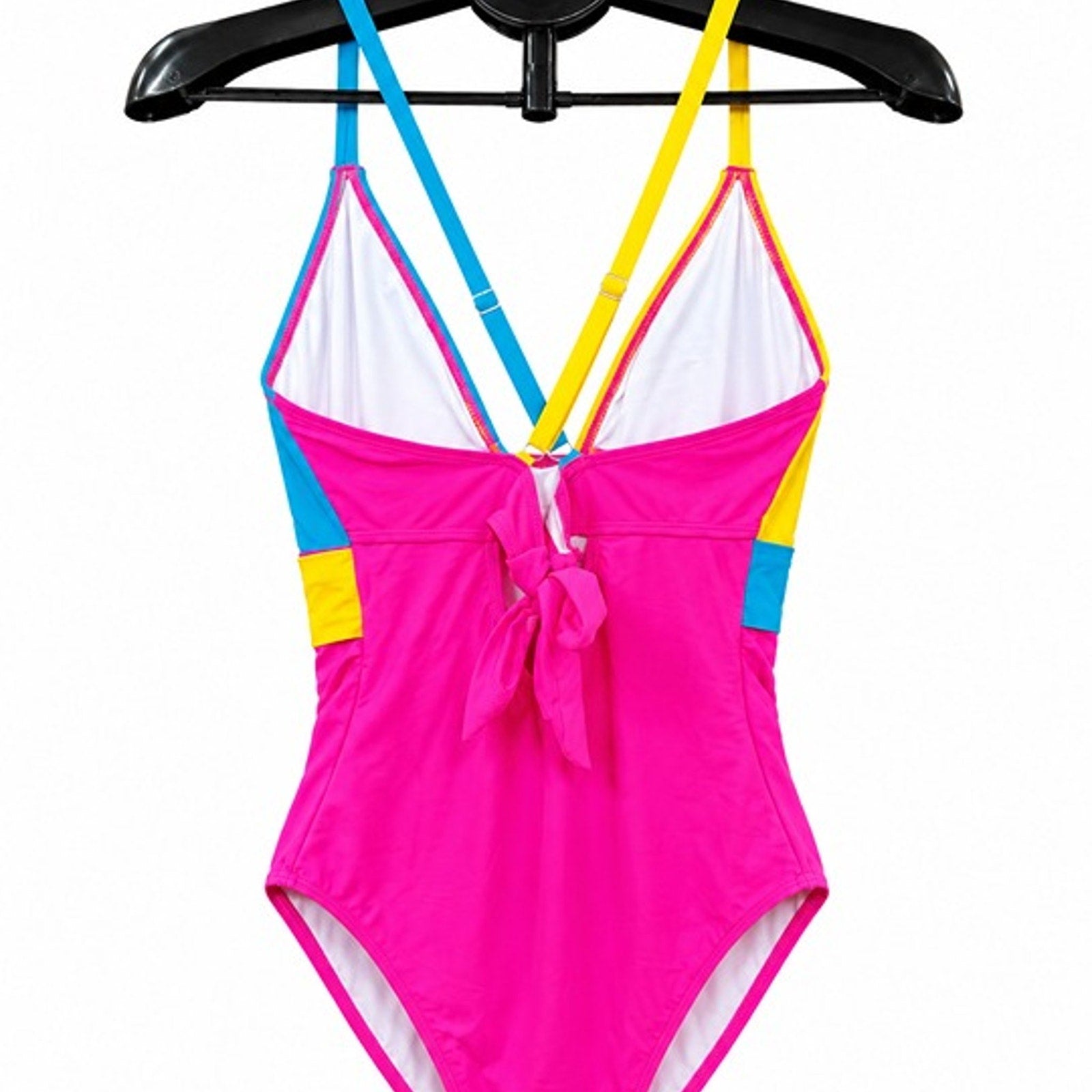 B2Prity Womens Color Block One Piece Swimsuit Tummy Control Bathing Suit -Size L