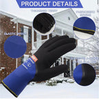 LOCCEF winter work gloves, thermal freezer gloves in black, designed for cold weather and outdoor work protection.