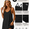 NEW Rosvigor 2-in-1 Active Dress Black Size M Built-In Shorts FREE Shipping