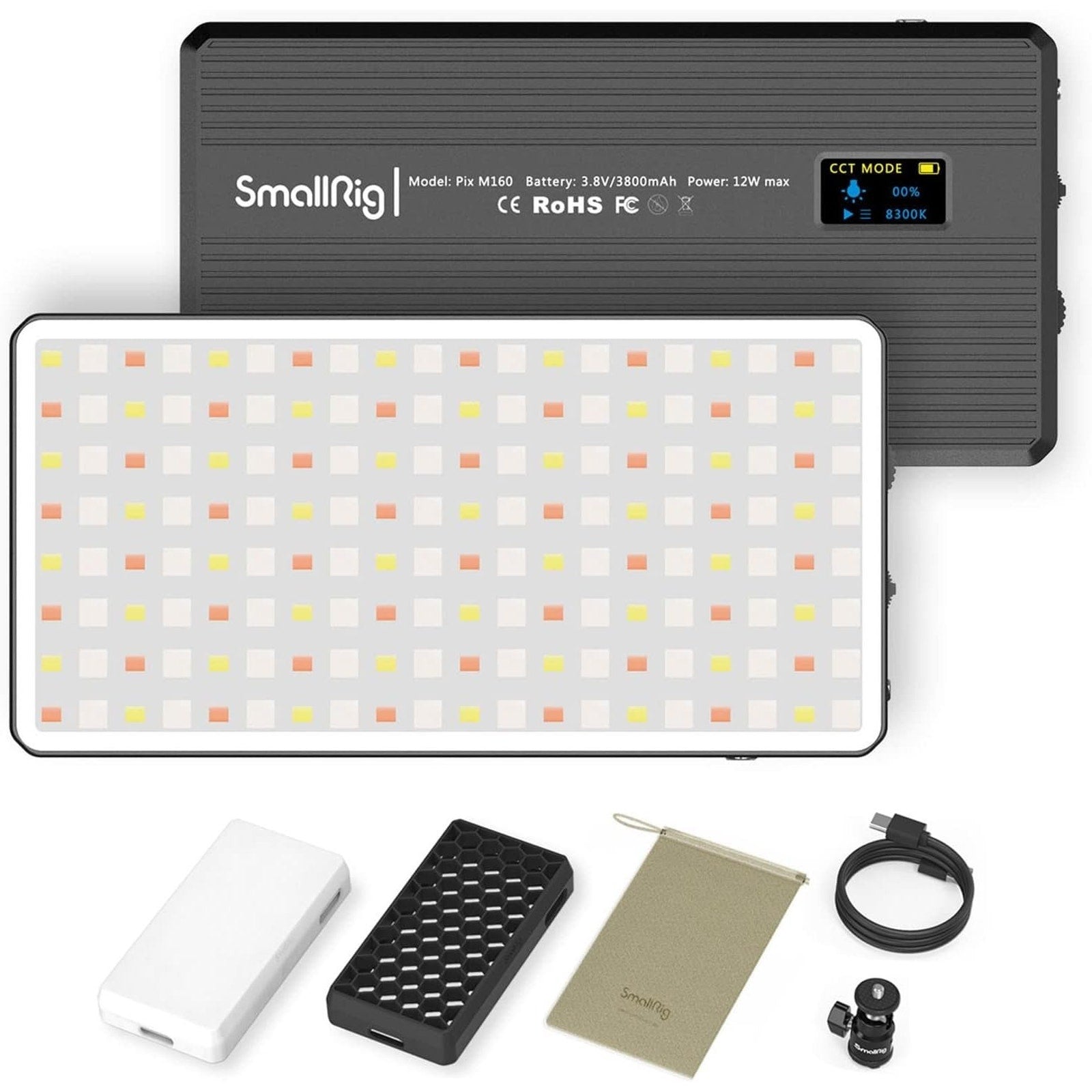 SmallRig Pix M160 RGB Video Light, 12W LED