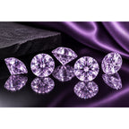 1ct Light Purple Moissanite Round 6.5mm VVS1 Loose Gemstone GRA Card & Case Certified