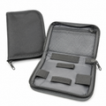 Empty compact travel organizer case for medical supplies by HouseVibe, with multiple compartments for easy organization.