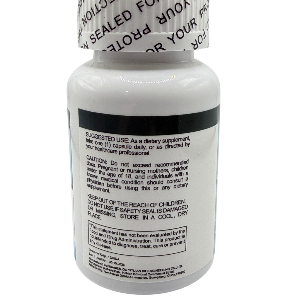 Fluxivian Lung Support Power Herb Formula 60 capsules, featuring herbal supplement ingredients in a blister pack.