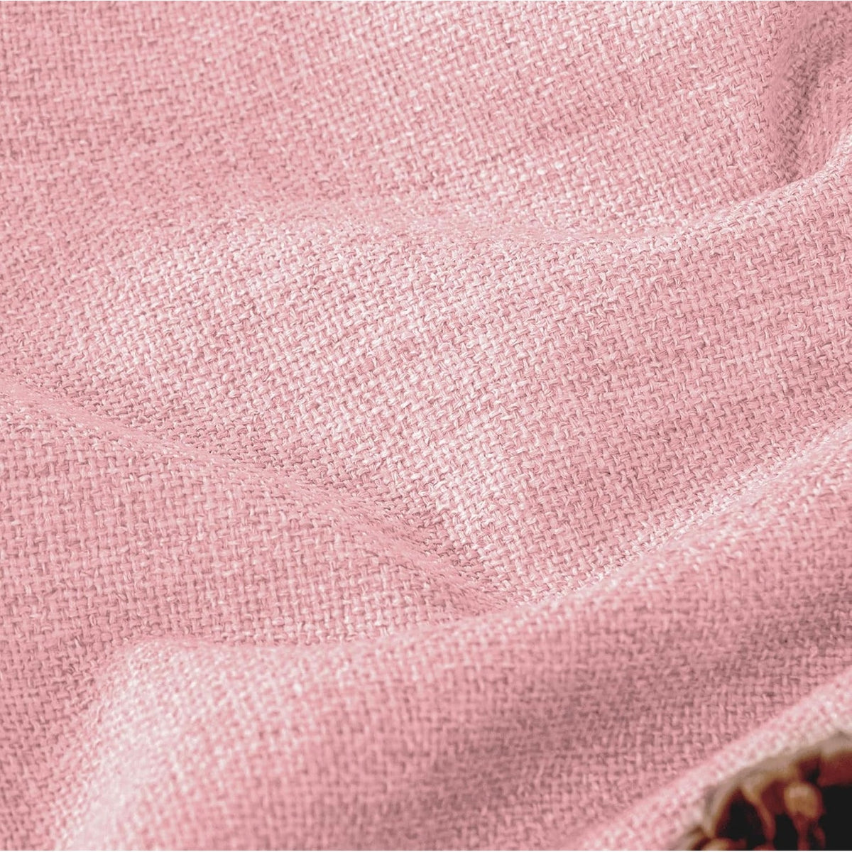 Baby pink nursery blackout curtains by Lajode, 52x84 inch, 2-panel grommet top set blocking light in a child's room.