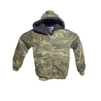 Coney Island Boy's Camo Sherpa-Lined Zip-Up Hoodie Size 5/6