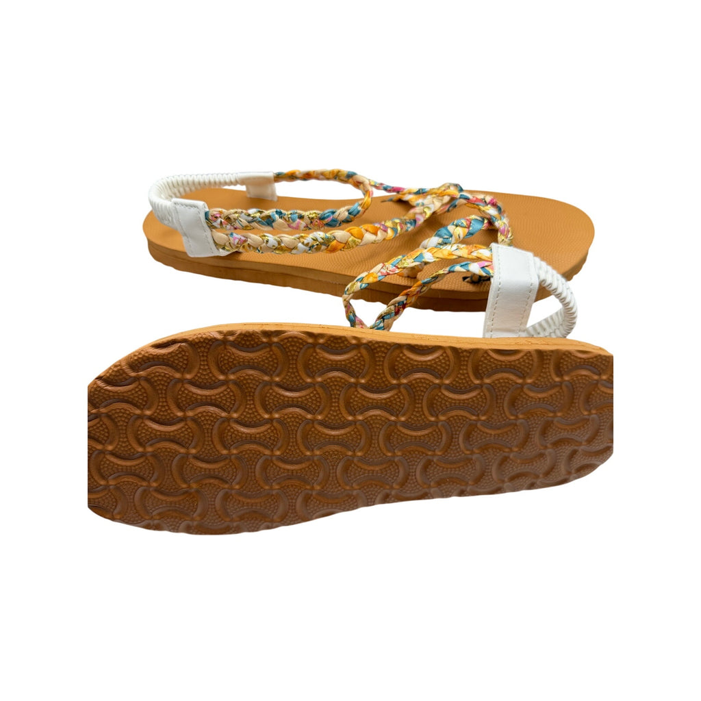 Women's slip-on sandal flip-flops by Republic Mercantile, size US 8, featuring comfortable straps and casual summer footwear style.