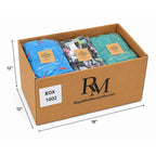 Set of new men's swim trunks in the Republic Mercantile 45-piece wholesale lot, displayed in assorted colors and sizes.