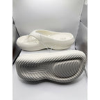 White Puziarl slide comfort shoes for women, size 6-6.5, featuring a sleek design and cushioned sole for all-day wear.