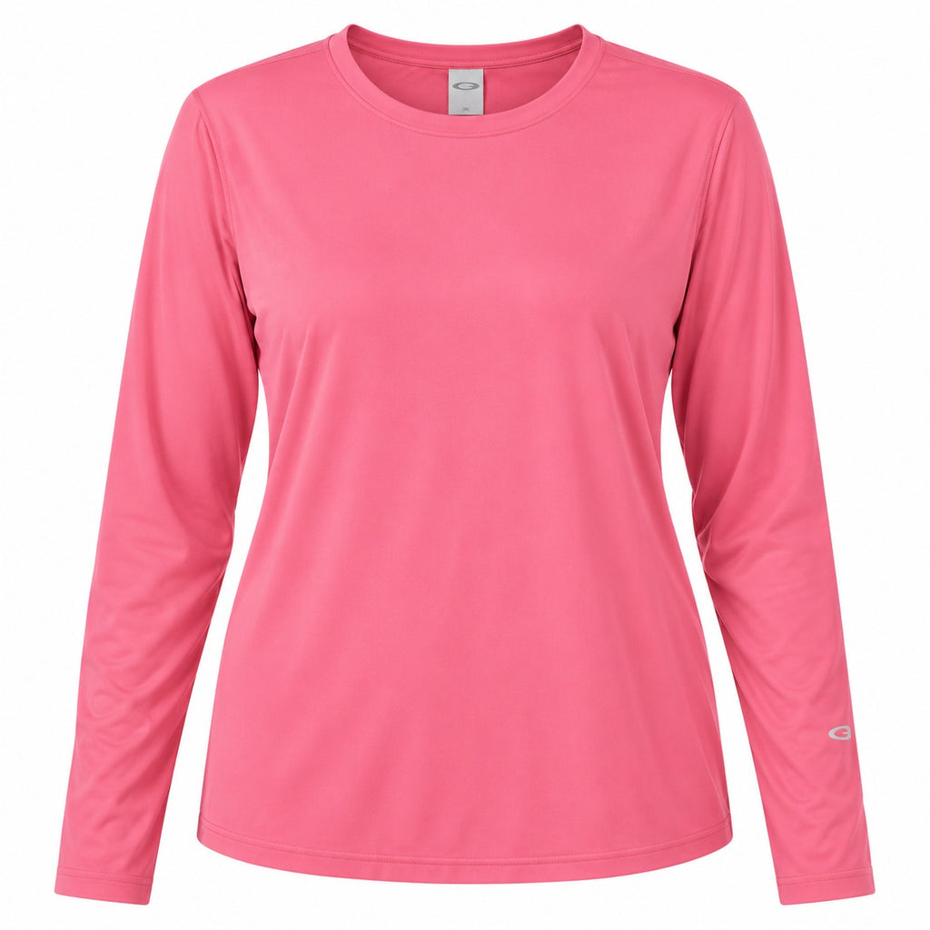 BASSDASH women's long sleeve UPF 50+ UV sun protection T-shirt in size 3XL, shown in navy blue fabric.