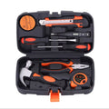 Republic Mercantile 9-piece home tool set with storage case, including screwdrivers, pliers, and wrenches for household repairs.