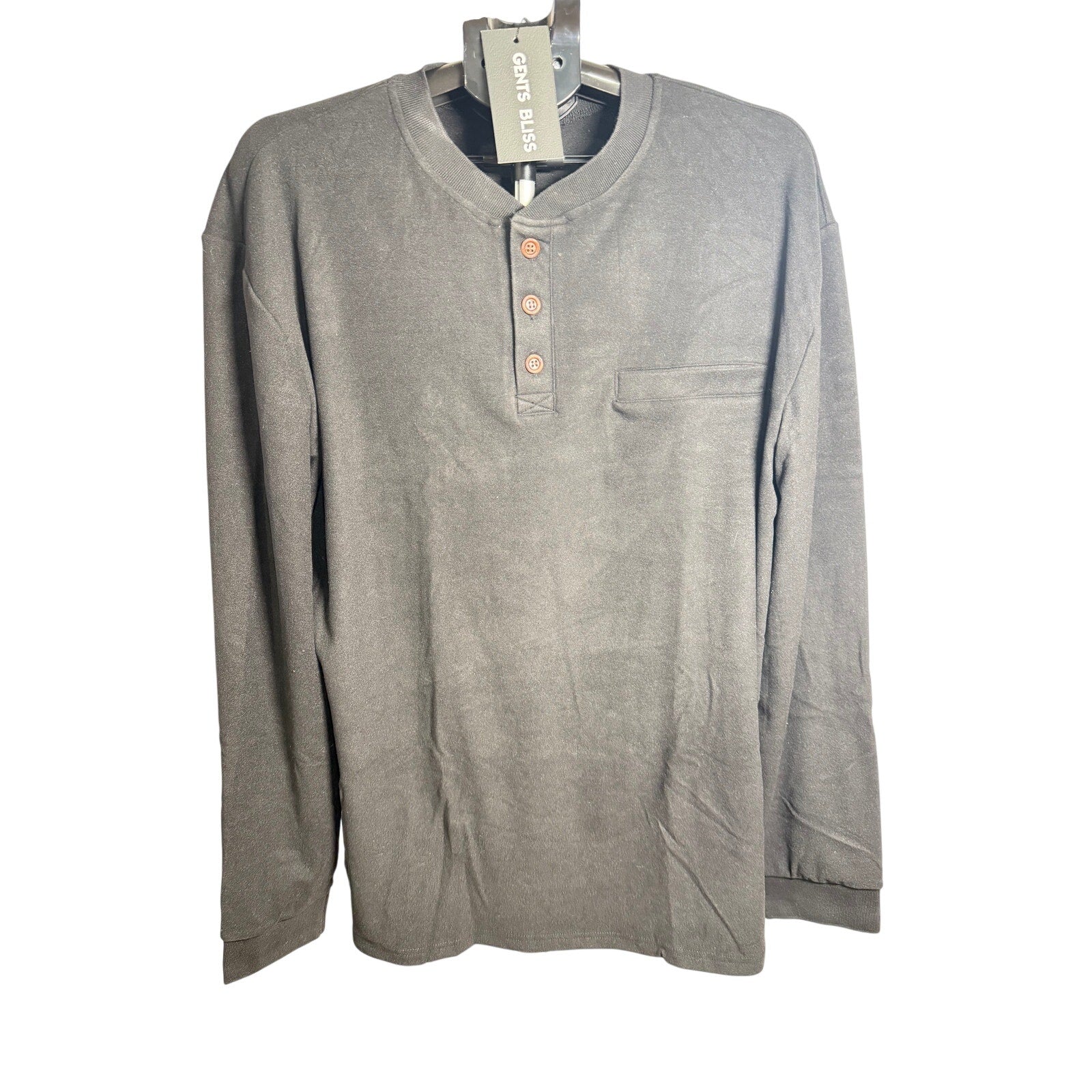 Gents Bliss 1/4 Button with Pocket Pullover Long-Sleeve Size XL