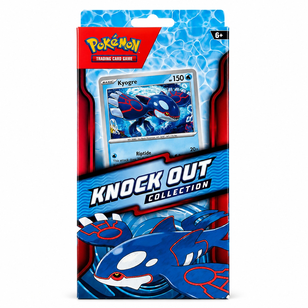 Unopened 2026 Pokémon Knockout Collection box featuring Kyogre card and packaging, showcasing Pokémon brand collectibles.