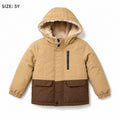 Kid's Tan & Brown Hooded Jacket for Toddlers Size 5Y
