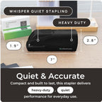 EcoElectronix Automatic Electric Stapler 30-Sheet Jam-Free AC/Battery - BLACK