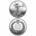 1 oz .999 fine silver St. Gaudens collectible coin by Republic Mercantile, featuring detailed design and American craftsmanship.