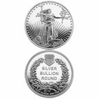 1 oz .999 fine silver St. Gaudens collectible coin by Republic Mercantile, featuring detailed design and American craftsmanship.