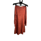 Fantaslook Burnt Orange Long-Sleever Knit Dress Size M