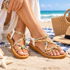 Women's slip-on sandal flip-flops by Republic Mercantile, size US 8, featuring comfortable slip-on design and casual summer style.