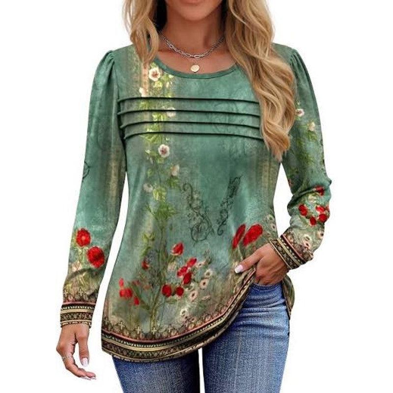 48-piece wholesale lot of Republic Mercantile long sleeve blouses and shirts, assorted styles for resale, 33 lbs.