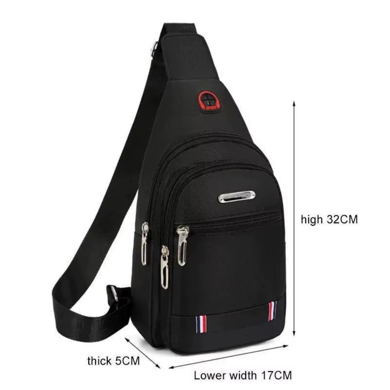 Gray Jingpin Daily Single Strap Crossbody Backpack for unisex, featuring a compact design and adjustable strap.