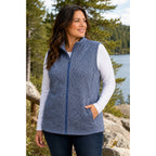 A Jesdani Women's Blue Knit Vest wtih Pockets Size 2X