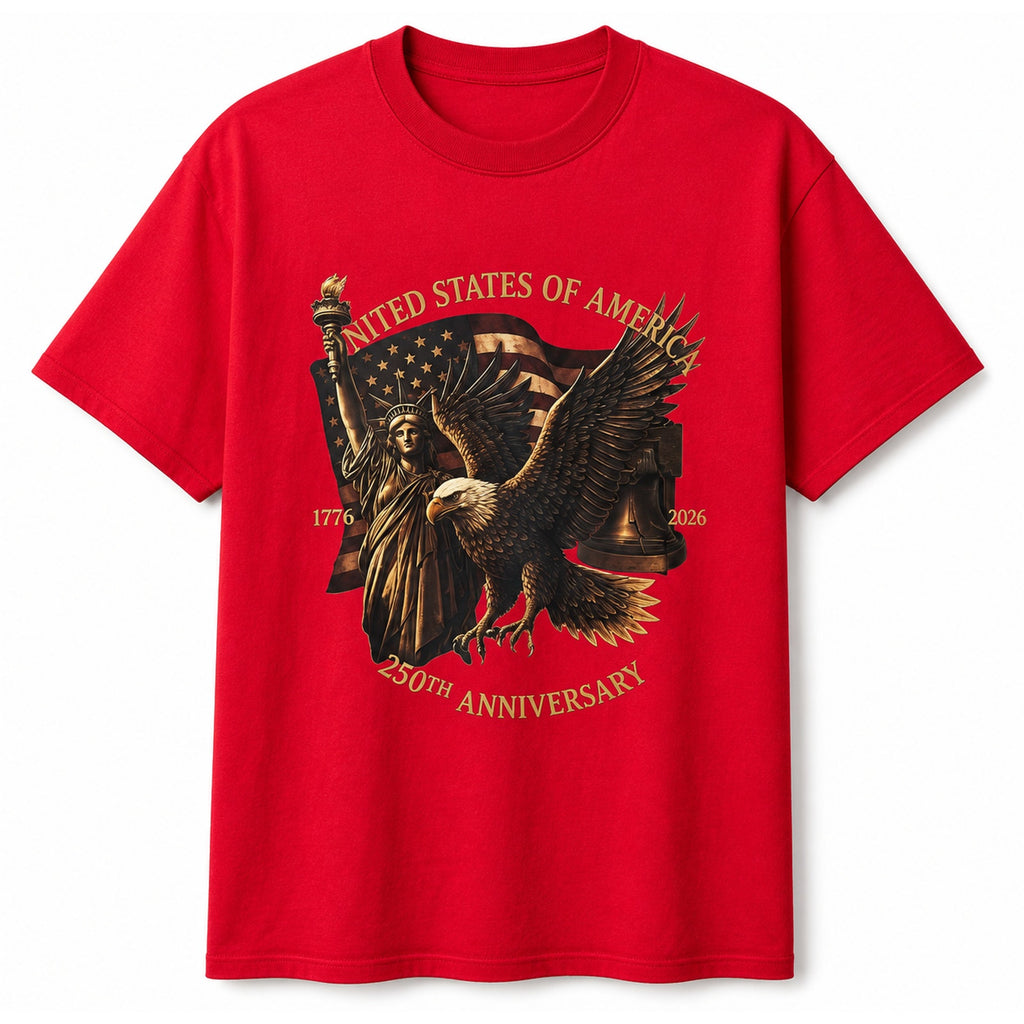 250th USA Anniversary Red T-Shirt Size: M