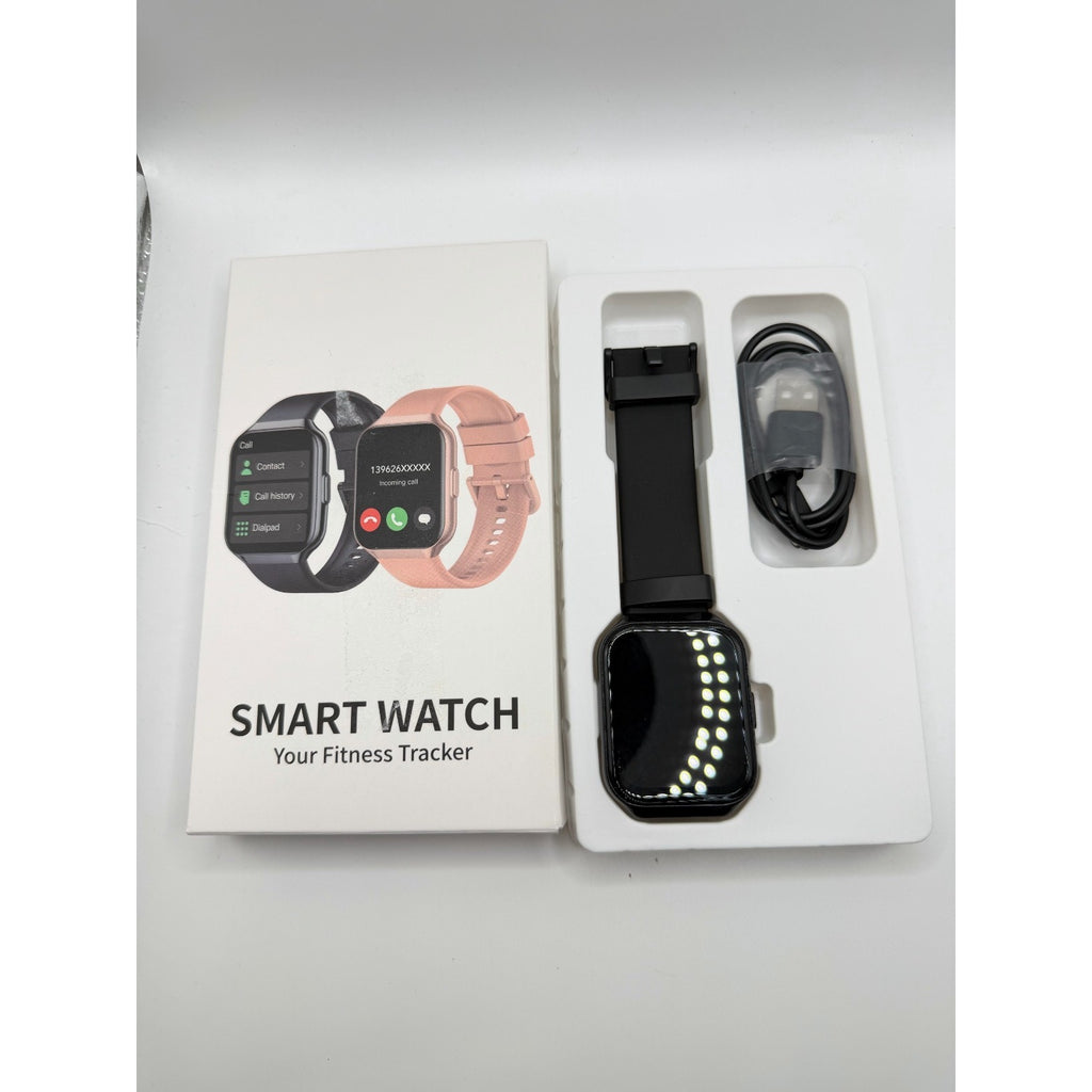 Tikland P98-PK Smart Watch with 1.96-inch pink display, fitness tracking, and digital interface