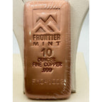 One 10 oz .999 Fine Copper Collectible Art Bar from Frontier Mint