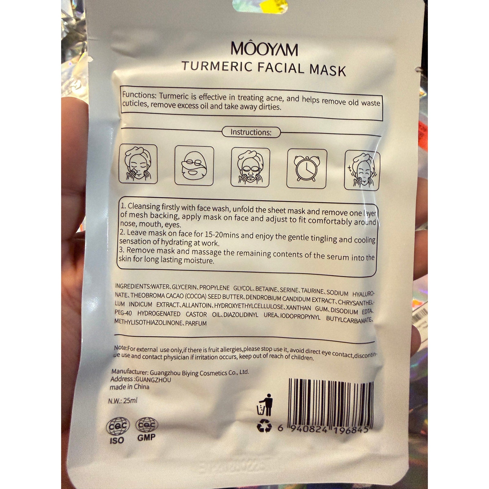 Mooyam Turmeric Facial Mask 10-Pack