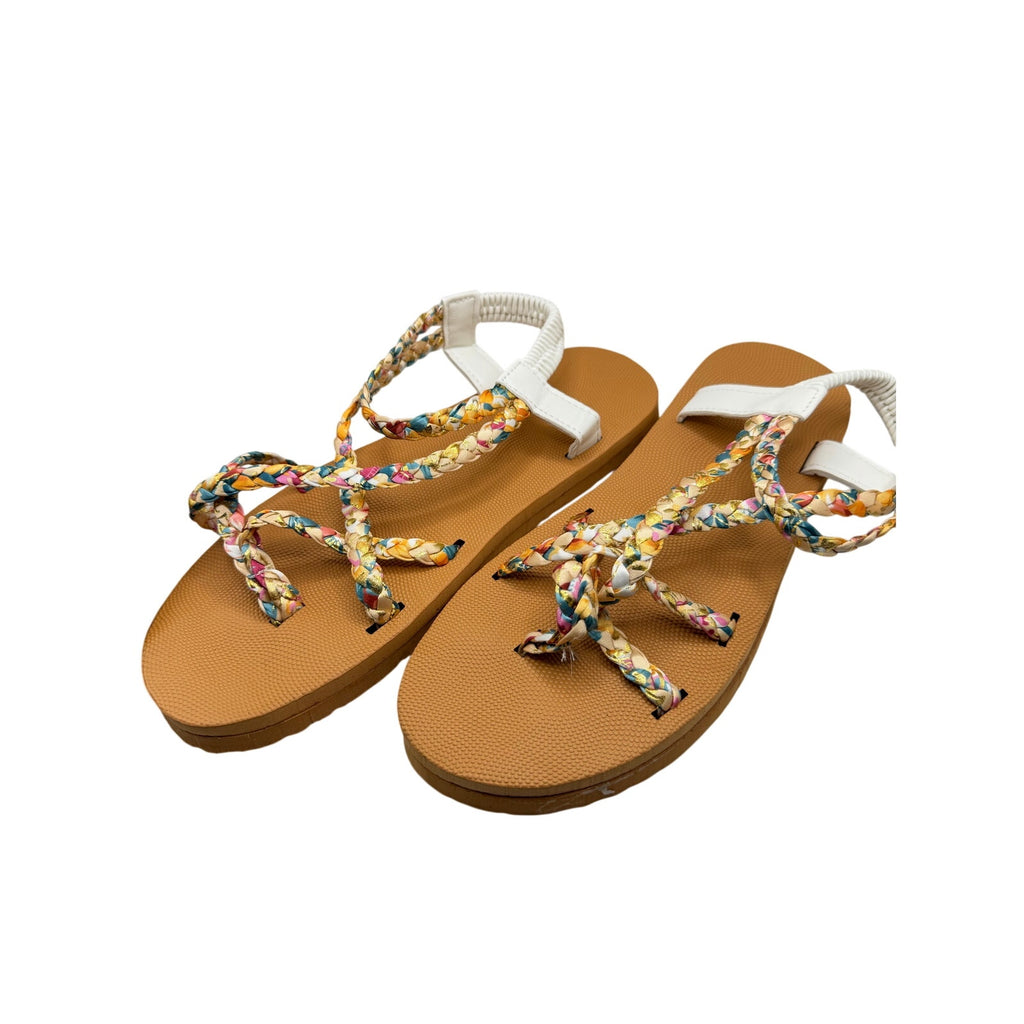 Women's slip-on sandal flip-flops by Republic Mercantile, size US 8, featuring comfortable straps and casual summer style.
