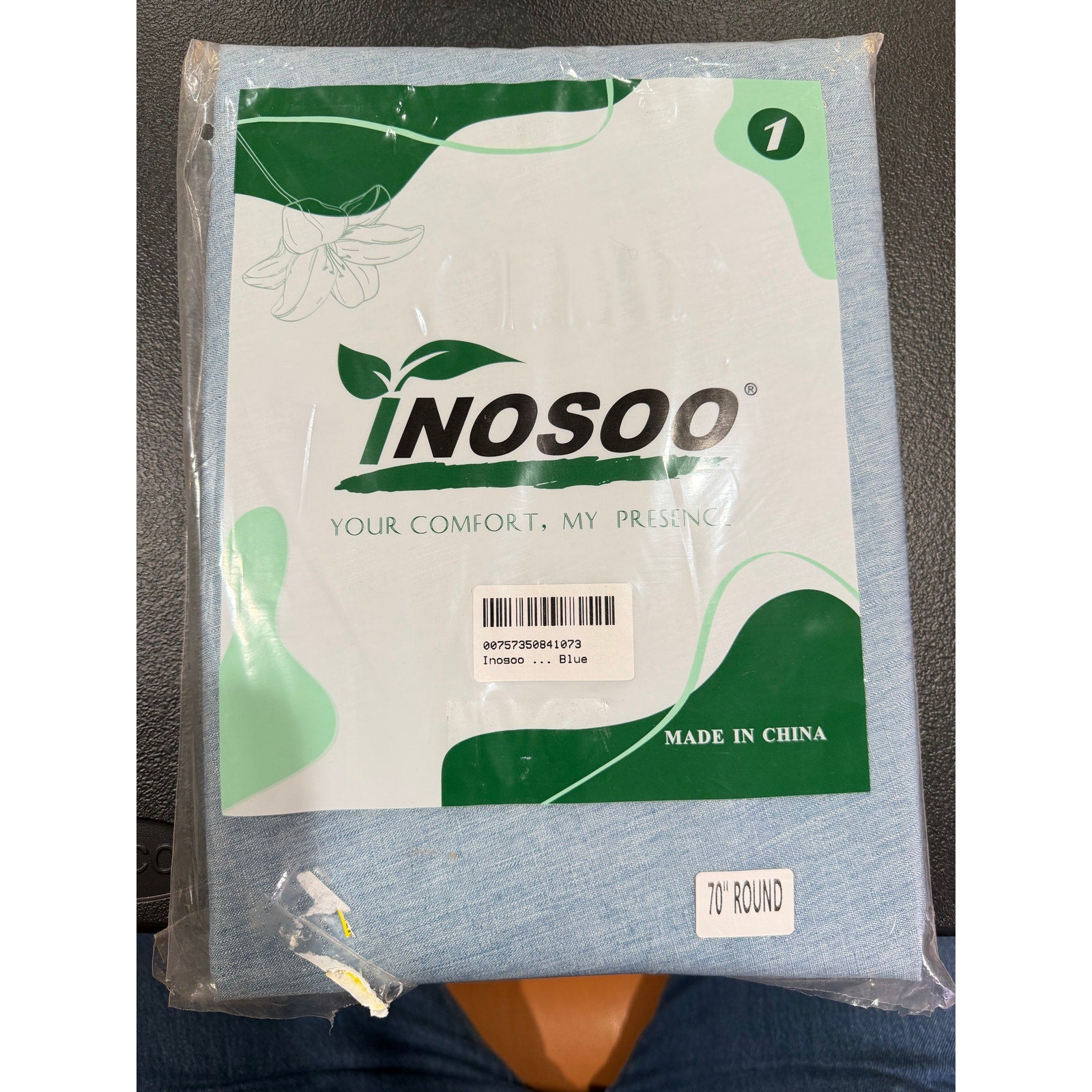 Inosoo NEW Faux Linen 70" Round Tablecloth